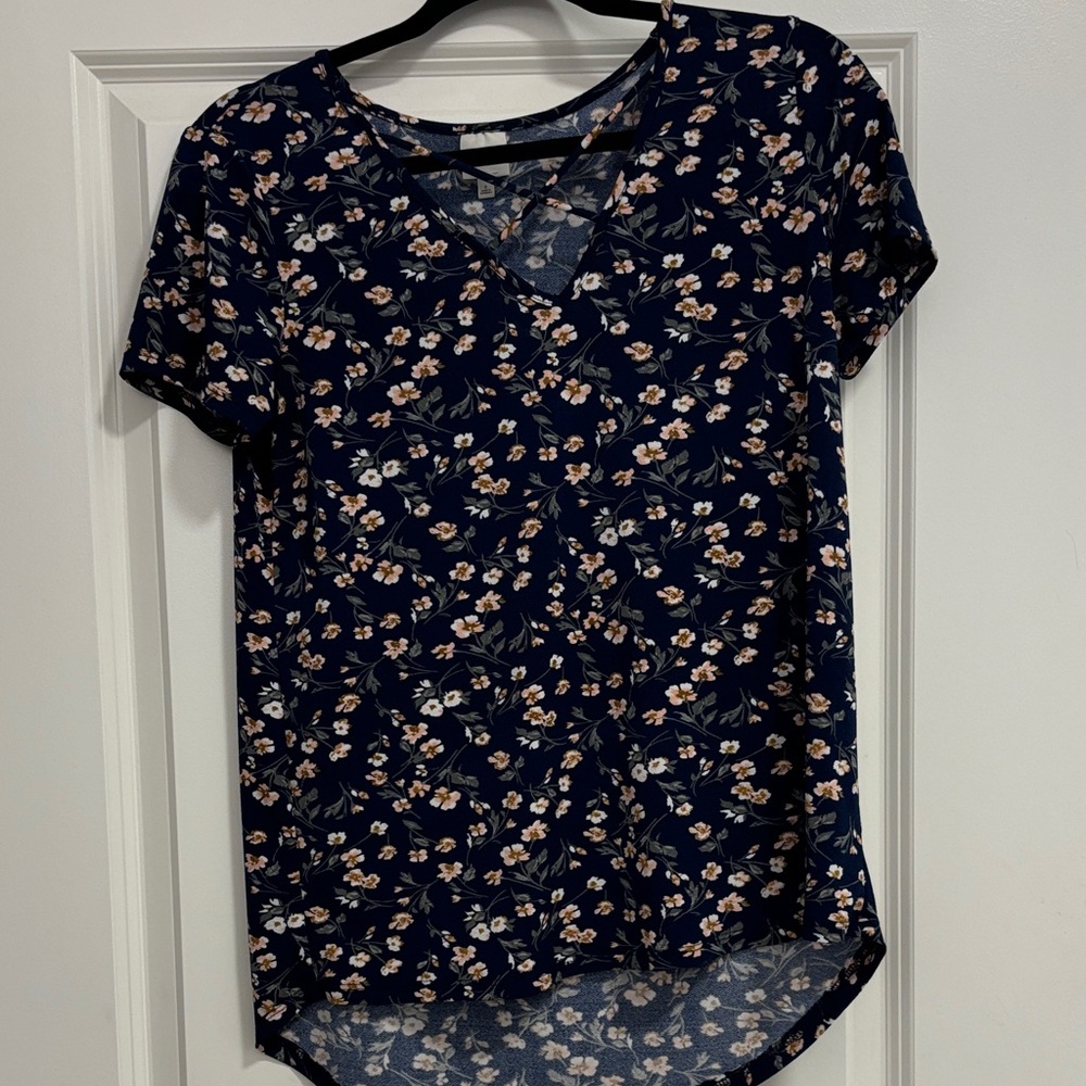 Floral Navy Women's Top